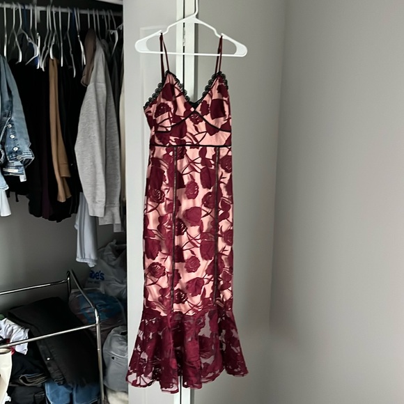 Lulu’s Red Lace Alluring Dream Dress, worn once - Picture 1 of 8